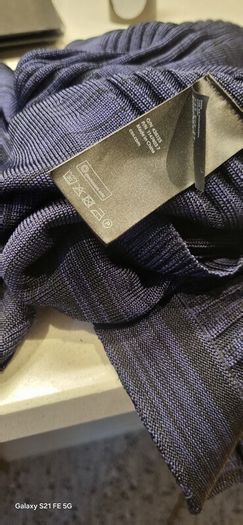 COS navy ribbed long skirt