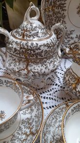 An Antique George Frederick Bowers tea set