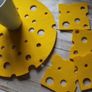 Multi Placemats and Coaster Funny Cheese Shape and Colour Image 2
