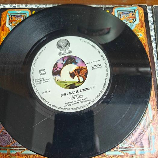 Thin Lizzy, Phil Lynott, 5 x Dutch PS 7" singles