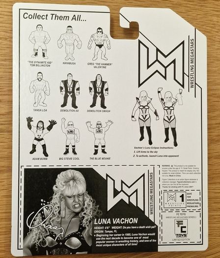 WWE Hasbro Wrestling Figures Luna Vachon - Todd Pettengill NEW