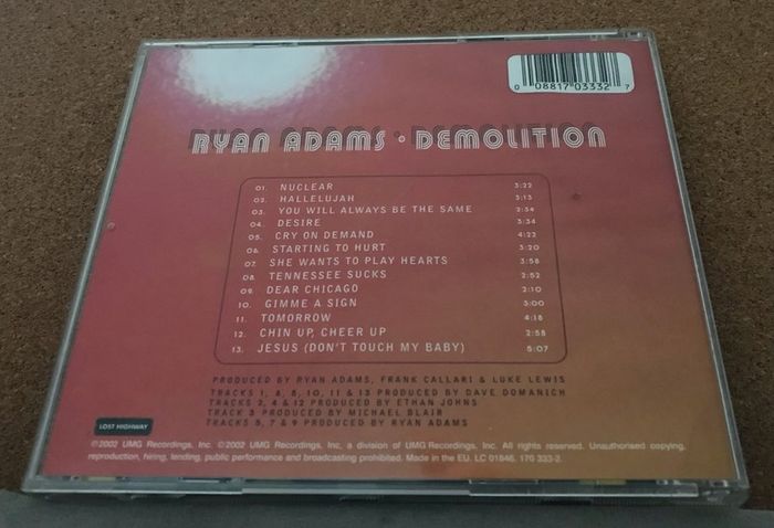 Ryan Adams  -  Demolition    CD