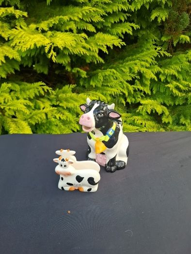 By post only cow duo ornaments