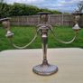 Silver-plated, three-armed candelabra Image 4