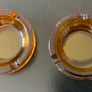 Vintage Ashtrays Ets Savidan French Amber / Brown Glass Ashtrays - Barware Image 4