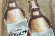 Peroni Beer Genuine Metal Sign rare 50-60's # 1