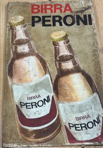 Peroni Beer Genuine Metal Sign rare 50-60's # 1