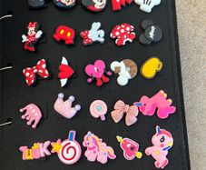 Minnie Mouse Croc charms unicorns etc.