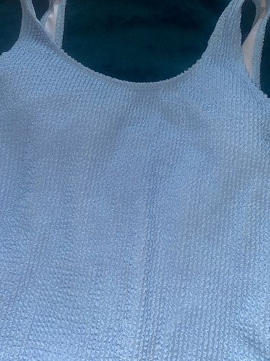 Baby blue one piece swimsuit