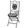 Folding Bistro Chairs 2 pcs Ceramic Black and White Image 4