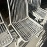 x11 Stackable White Metal Garden Outdoor Chairs Image 4