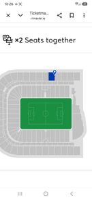 2 manchester united vs leeds tickets seated together