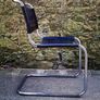 Mid-century "Fasem" cantilever leather & chrome chair Image 2
