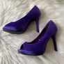 Purple Peeptoe Heels Image 3