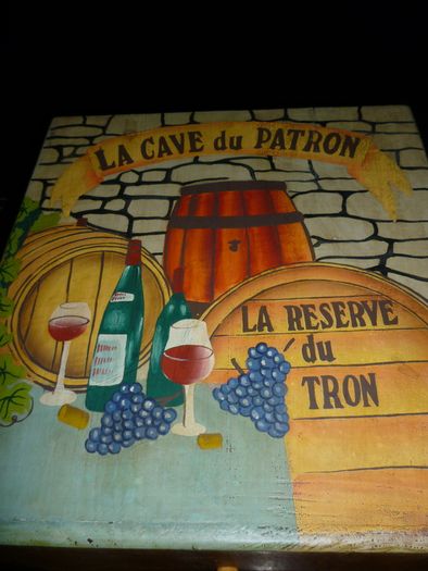 Wine rack Wooden Storage Box Crate Hand Painted. Vintage