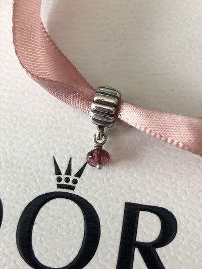 Pandora Charm Purple Stone Dangle
