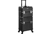 3-in-1 Makeup Trolley Black S Trolley, make-up case, cosmetic case, for nail design, make-up organizer, case with carrying box