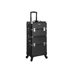 3-in-1 Makeup Trolley Black S Trolley, make-up case, cosmetic case, for nail design, make-up organizer, case with carrying box