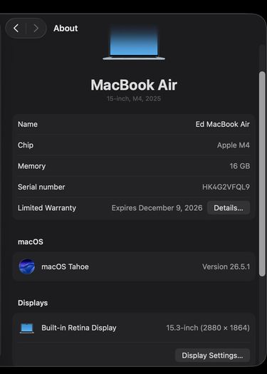 MacBook Air M4 512Gb sky blue
