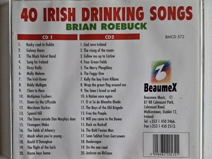 40 Irish Drinking Songs 2 x CD