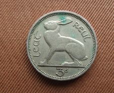 Irish Republic. 1946 Irish Three Pence