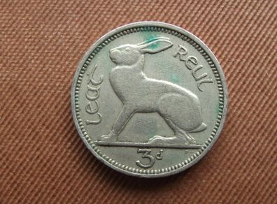 Irish Republic. 1946 Irish Three Pence