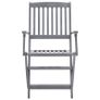 9 Piece Garden Dining Set Solid Acacia Wood Grey Image 8