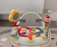 Mamas & Papas Bug 3in1 Floor Booster Seat with Activity Tray Pebble Grey