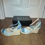 Brand NEW beautiful denim platform shoes, size 4 Image 2