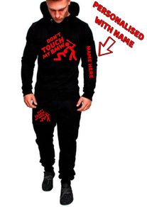 Personalised Don't touch my BMW tracksuit black BMW hoodie with sweatpants
