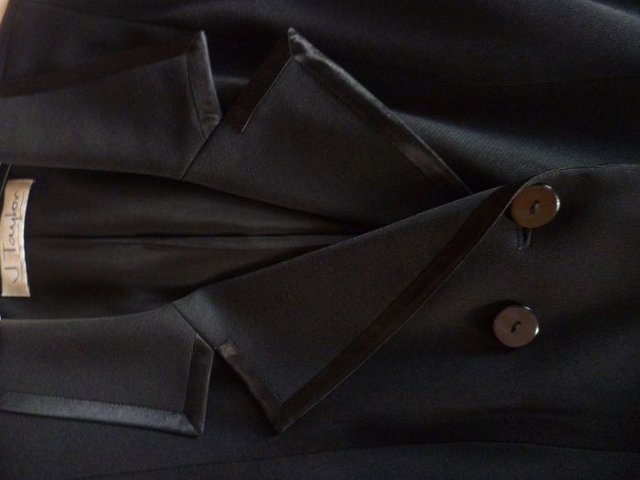 Dress Evening Blazer Jacket By J.taylor  Jet Black- Immaculate . Size 12 Medium. Formal dressy.
