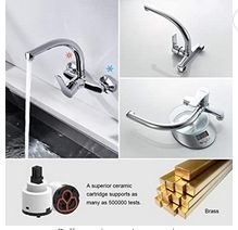 Ibergrif M16357 Wall Mounted Kitchen Tap Single Lever Mixer Tap