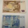 2 x euro notes 20 and 50 eur 2002 circulated Image 2