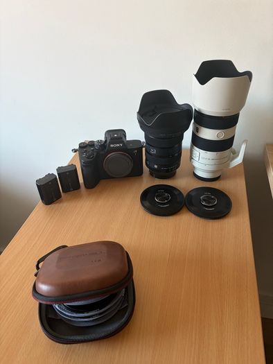Sony a7 IV, Sigma 24-70 DG DN II F2.8, Sony 70-200 FE 4 Macro G OSS II, Shimoda Explore V2 30L, Freewell filters