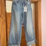 Stradivarius (Zara Group) Tall High Waist Straight Wide Leg Jeans   Size 42 UK 14 Image 7