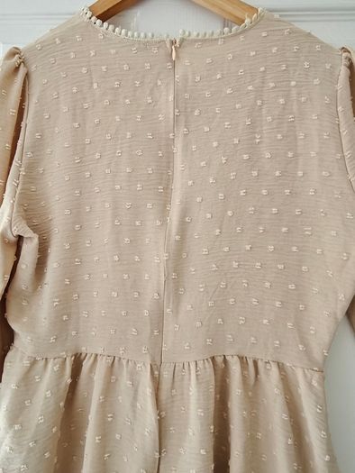 Beige blouse casual long sleeve, blouse,  summer , light material
