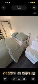 Ikea King size bed with storage