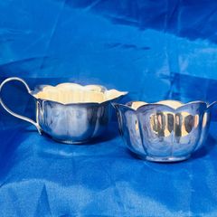 silver plate jug and sugar bowl