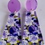 Lavender Geometric Floral Motif Earrings Image 9