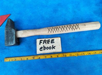 Blacksmiths 2lb Cross pein Hammer.