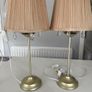 Two table lamps gold beige Image 5