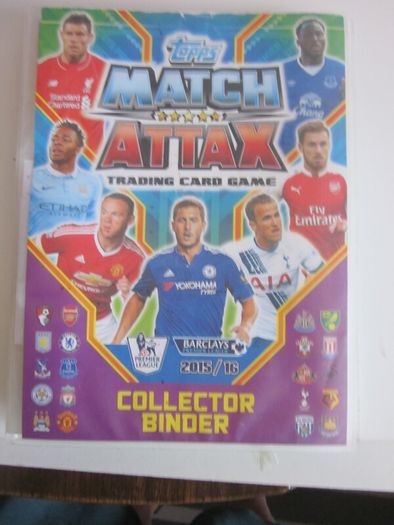 Topps Match Attax Premier League 2015/16 Season Incomplete Collector Binder