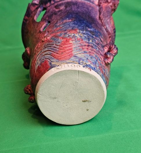 Michael Kennedy Sligo Studio Pottery Vase , Irish Ceramic Art, Ram Horn Handles