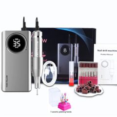 Portable Electric Nail Drill Manicure Machine For Acrylic Gel Polish Nails Sander Rechargeable Nail Art Salon Equipment