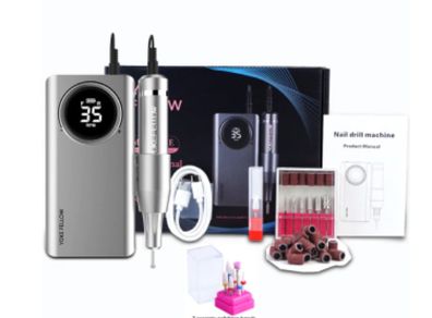 Portable Electric Nail Drill Manicure Machine For Acrylic Gel Polish Nails Sander Rechargeable Nail Art Salon Equipment