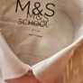 M&S Girls Long Sleeve Cream School Shirt 6-7 Years Image 3