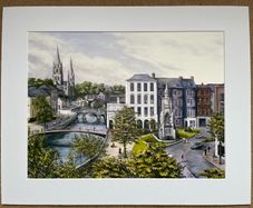 Cork City Art Print | 1980s Irish Painting by Anna O'Hara | Cork Heritage | Gift for Cork Locals, Natives & Expats