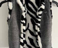 Le Chic brand Girls reversible gilet and Country kids grey tights  Age 6 years