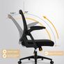 Ergonomic Office Chair, Desk Chair with 90 degree Flip-up Armrests, Lumbar Support & Height Adjustable, Breathable Swivel Computer Chair with Tilt Function, Mid-Back Mesh Chair For Home/Office Image 6
