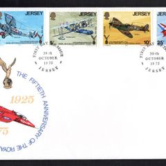 1975 Jersey 50th Anniversary of Royal Air Forces Association Commemorative Stamps First Day Cover (FDC)